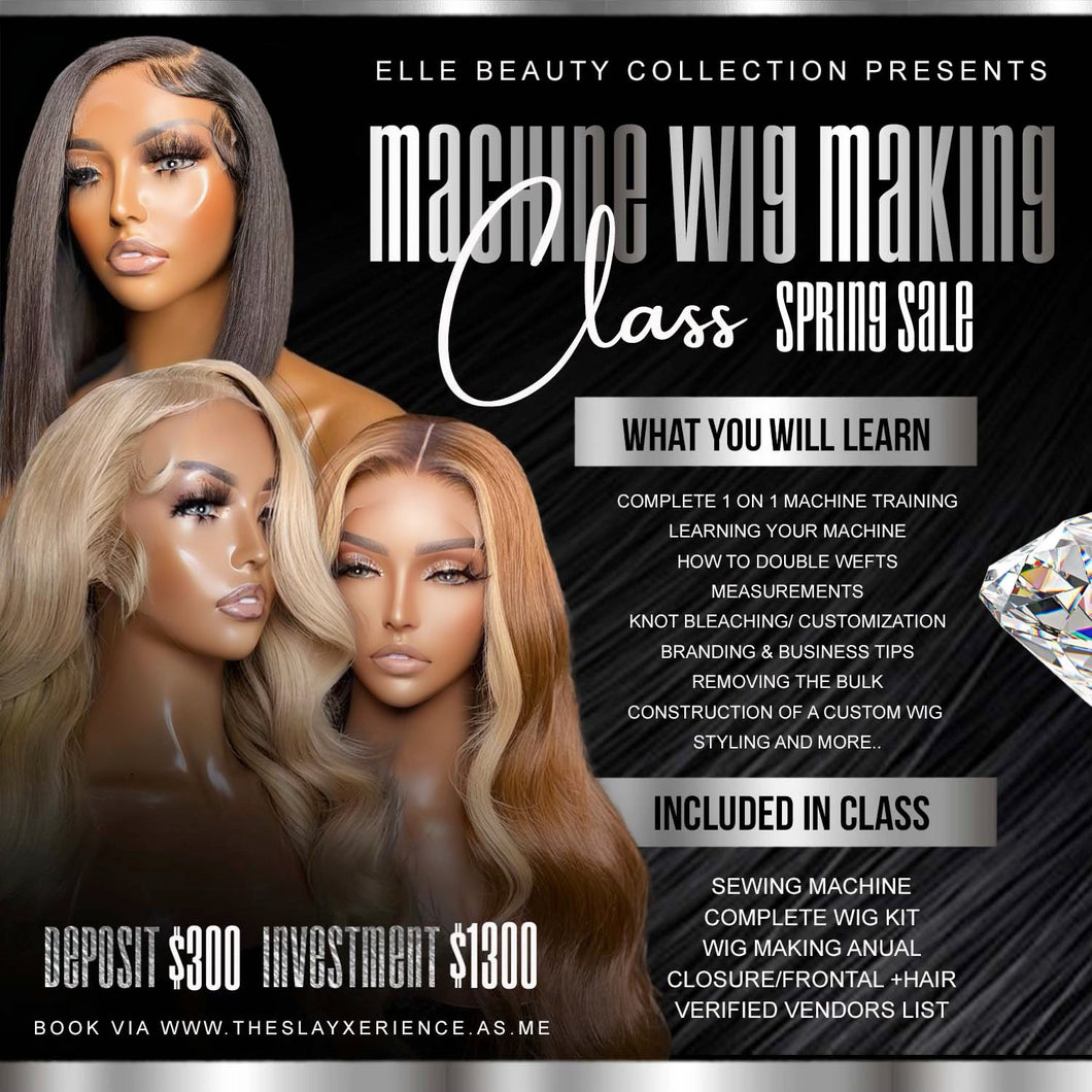 1-on-1 Glueless Wig Making Class [2-3 HOUR SESSION